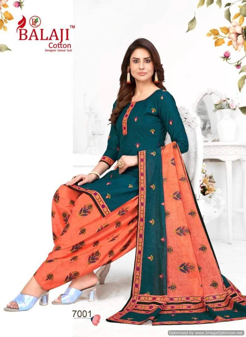 Balaji Rajwadi Patiyala Vol 7 Cotton Wholesale Salwar Suit Catalog — Wholesale Salwar Suits, MPA wholesale from Surat — Photo 20
